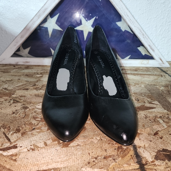 GEORGE Stiletto 3.5 inch Heels Women's Pointed Toe (BLACK) - SIZE 10 - Picture 1 of 7